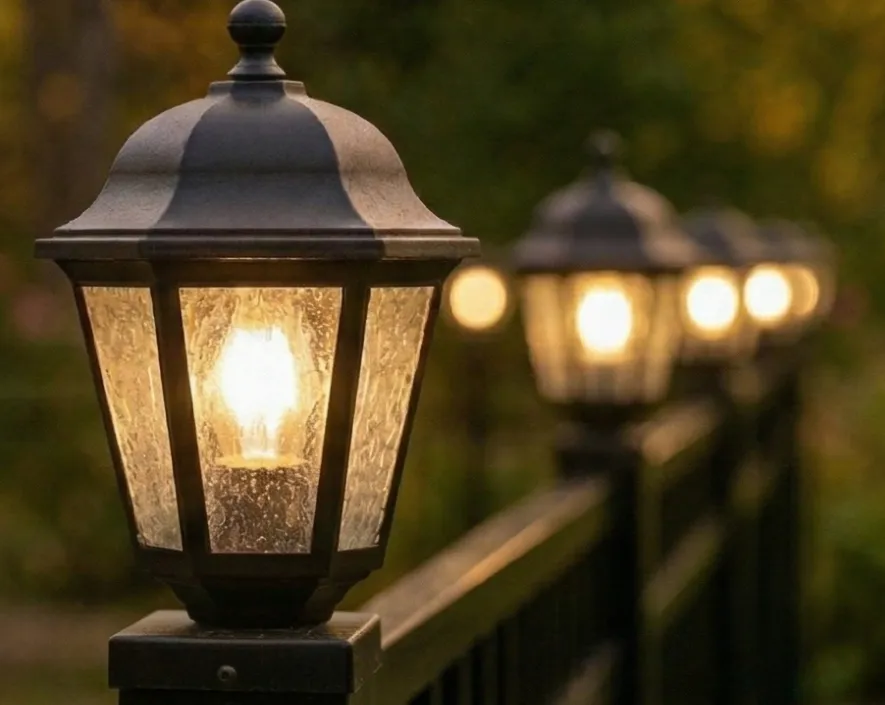 iron fence lighting 01